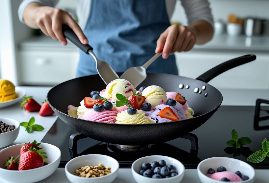 Sådan laver du den perfekte isdessert i wokpande